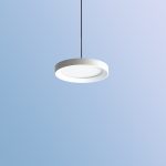Photo Simple white flying saucer ceiling lamp suitable for childrens room