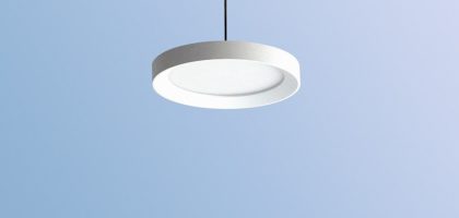 Photo Simple white flying saucer ceiling lamp suitable for childrens room