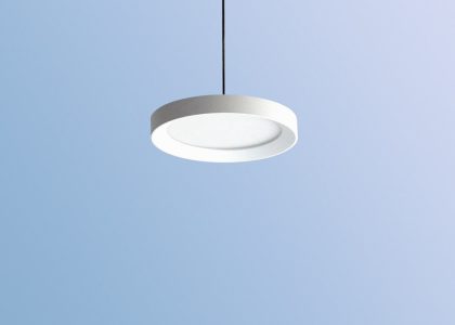 Photo Simple white flying saucer ceiling lamp suitable for childrens room