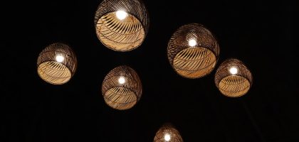 Photo bamboo pendant lighting