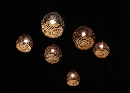 Photo bamboo pendant lighting